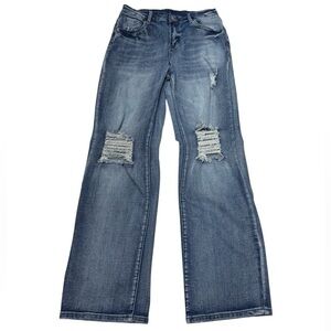 Straight Led Distressed Jeans